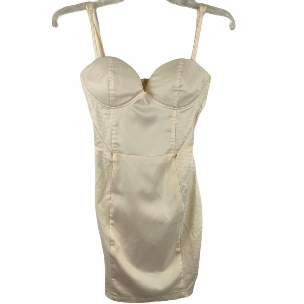Tobi Bodycon Corset Top Ivory Dress Size Small